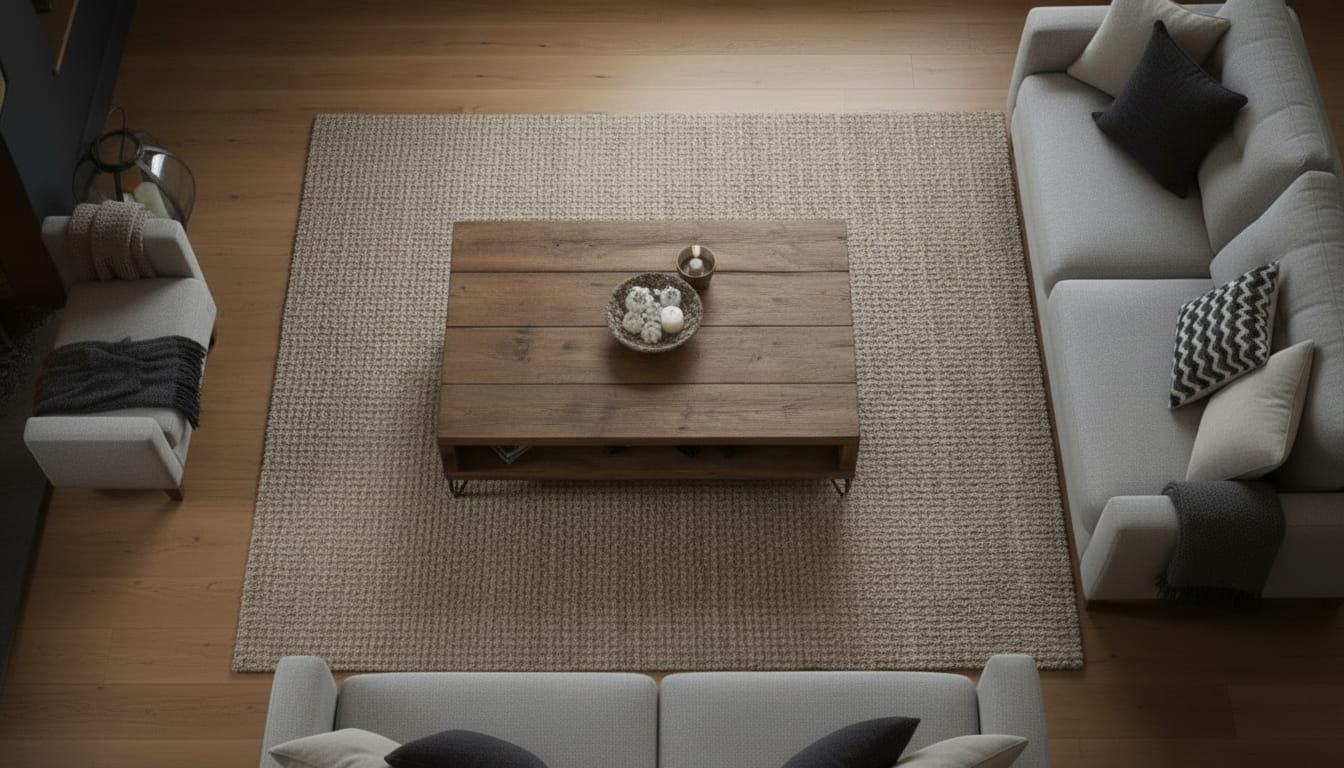 Industrial Reclaimed Scaffold Board Coffee Table with Hairpin Legs