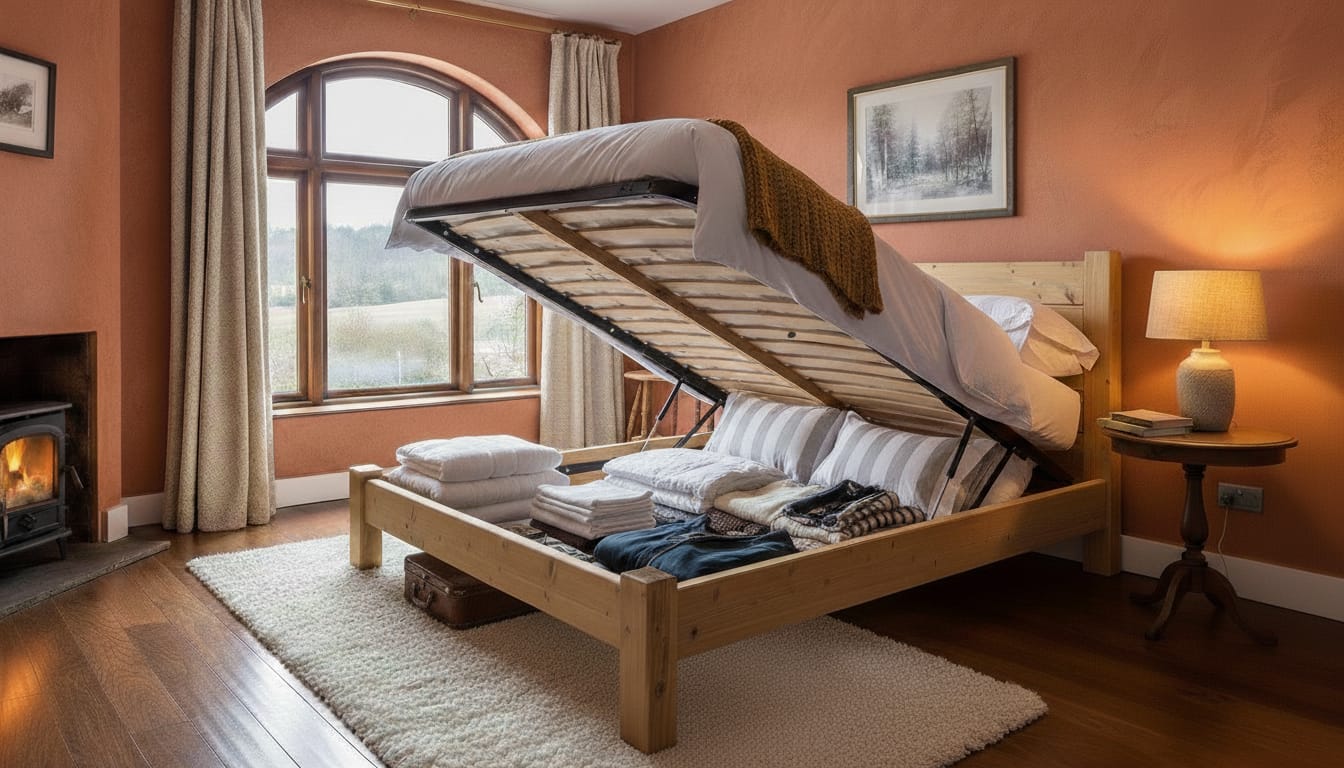 Balmoral Rustic Solid Wood Bed Frame – Handcrafted Wooden Bed