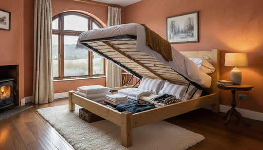 Balmoral Rustic Solid Wood Bed Frame – Handcrafted Wooden Bed