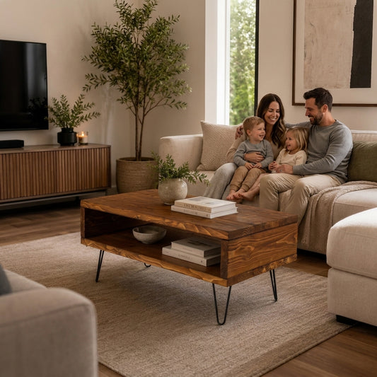 Wood Finish Options for Rustic Solid Wood Coffee Table