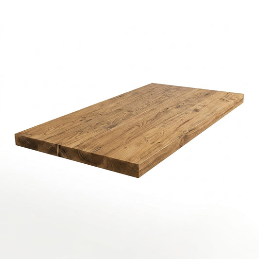 Rustic Handcrafted Solid Wood Dining Table Top – Premium 70mm Thick Farmhouse Table Surface
