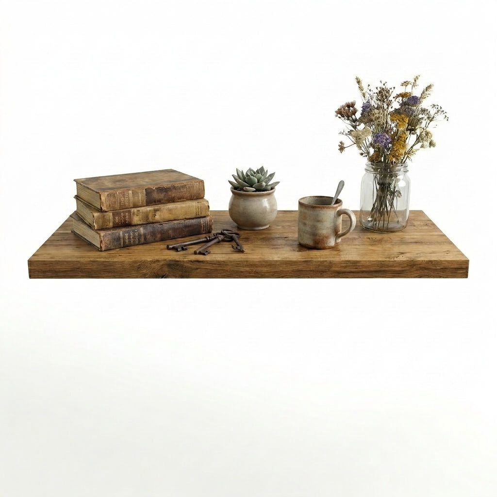 Rustic Handcrafted Solid Wood Dining Table Top – Premium 70mm Thick Farmhouse Table Surface