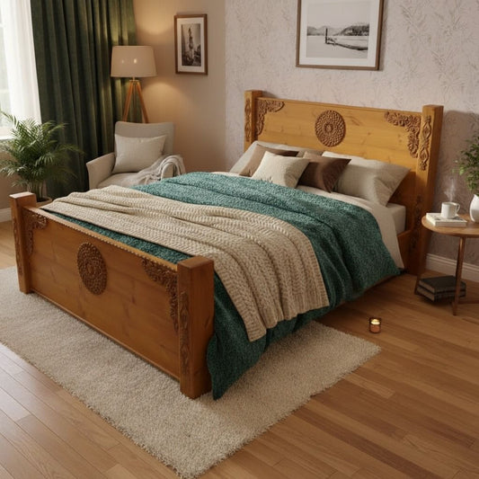 Rustic Farmhouse Bed – Perfect for Any Bedroom