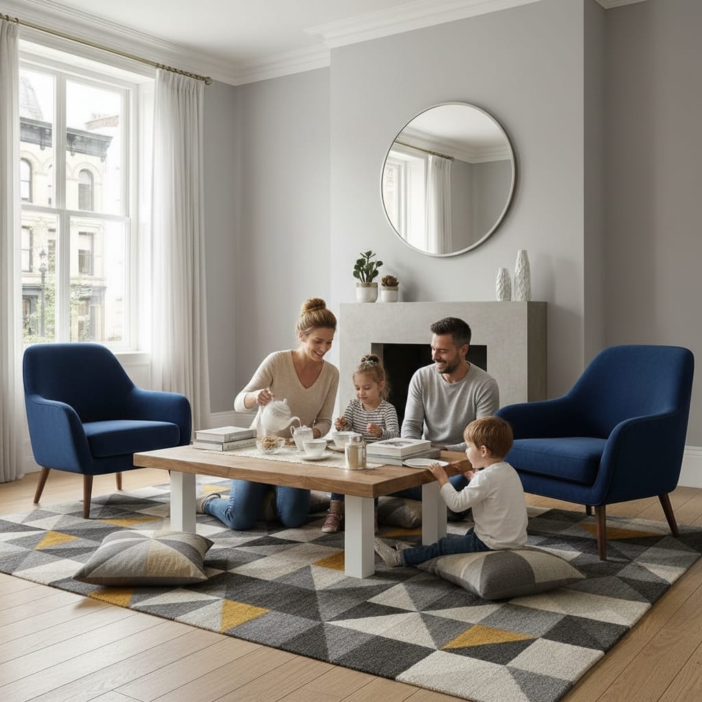 Board Coffee Table – Handcrafted Reclaimed Wood | Scandi Industrial Design