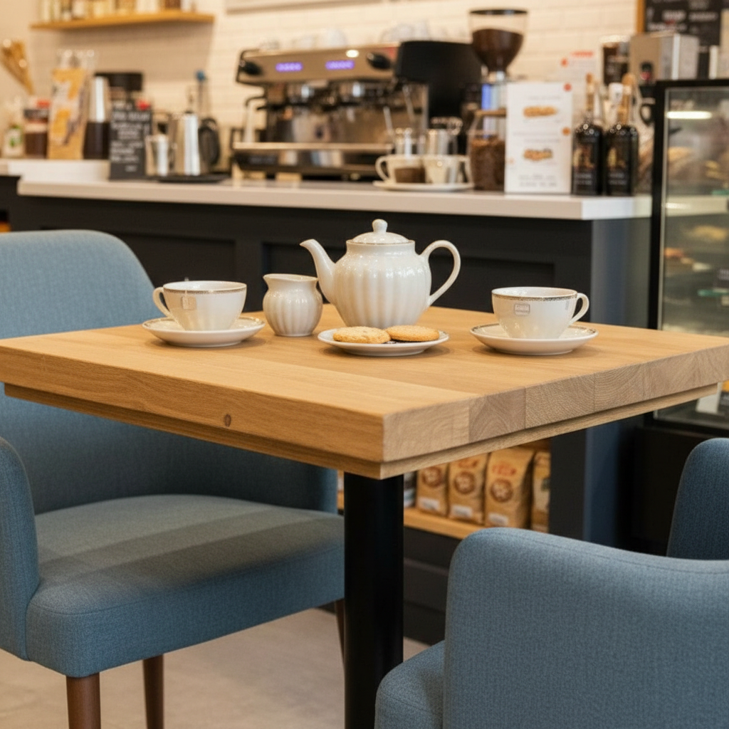 Diana Reclaimed Wood Square Table with Cast Iron Pedestal Base