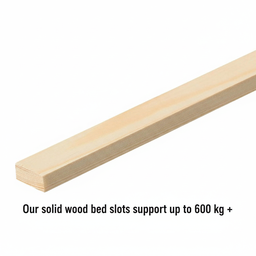 Handmade Heritage Chunky Solid Wood Bed Frame – 70mm Thick Rustic Wooden Platform Bed
