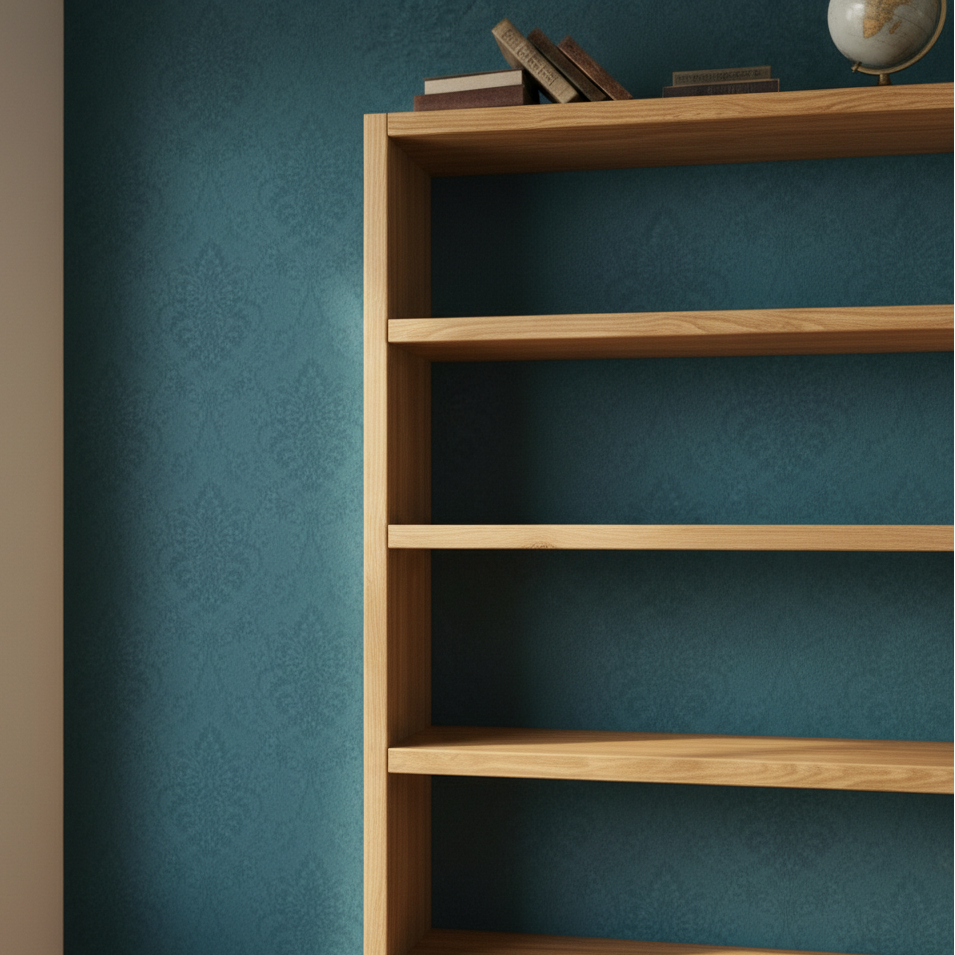 Modern Industrial Solid Wood Bookshelf – 4 Tier Open Shelf Bookcase with Hairpin Legs | Multiple Sizes Available