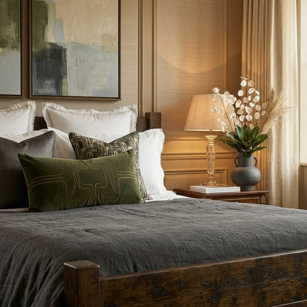 Italian Heritage Chunky Solid Wood Bed Frame – Rustic Luxury with Timeless Craftsmanship